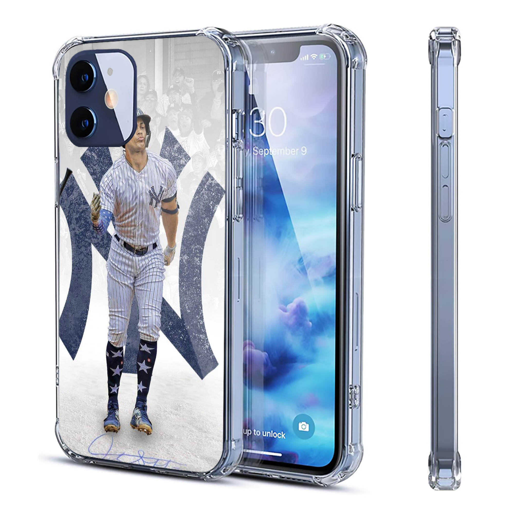 Giancarlo Stanton 15 Clear IPhone 12 Case – Soft TPU With UV Print – Enhanced Drop Protection, Precise Fit, Anti-Fingerprint, Customizable Design, Scratch-Resistant, Yellow-Resistant